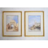 Pair of 19th century Grand Tour prints in gilt frames