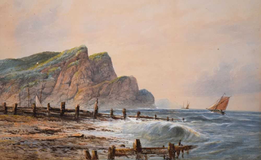 Costal scene with gilt frame