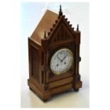 Late 19th Century French walnut-cased mantel clock