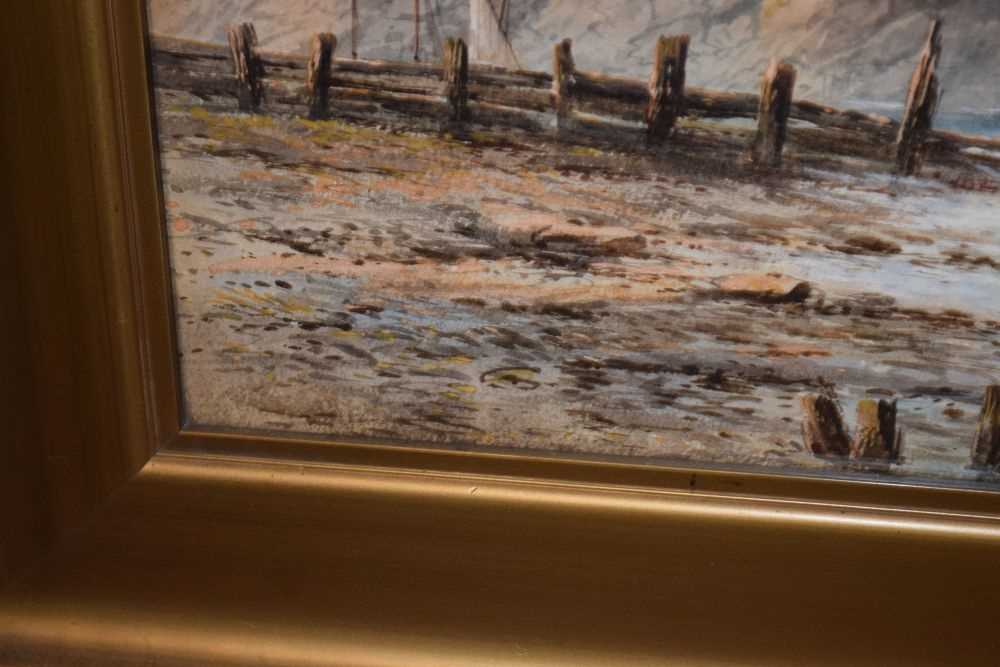 Costal scene with gilt frame - Image 3 of 6