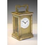 Silver plate on brass carriage clock
