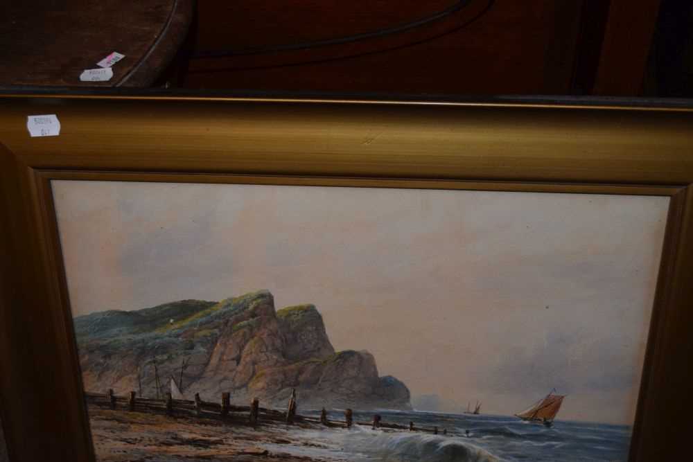 Costal scene with gilt frame - Image 5 of 6