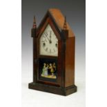 American mahogany-cased steeple clock