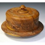 Carved cheese dome / Lazy Susan