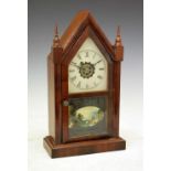 American mahogany-cased steeple clock