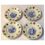 Set of four mid 19th Century nursery plates