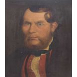 Scottish School - Oil on board, portrait of a gentleman