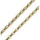 9ct gold double belcher-link necklace