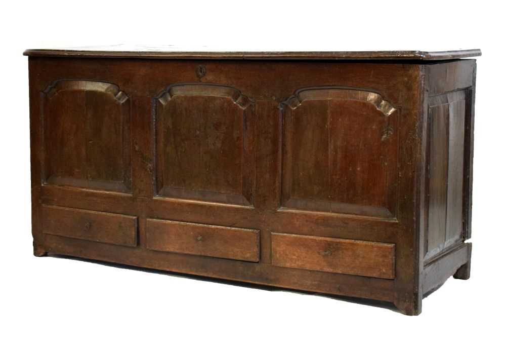 18th Century oak mule chest