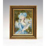 Early 20th Century portrait miniature on ivory of `Marie Antoinette
