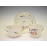 Cookworthy Bristol, cup and saucer and coffee cup
