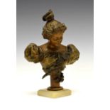 Late 19th Century French bronzed spelter bust