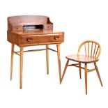 Ercol elm desk and chair