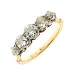 Five stone diamond ring,