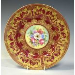 Royal Worcester porcelain cabinet plate signed Creed