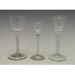 Three 18th century drinking glasses