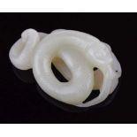 Chinese carved jade snake or serpent