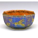 Wedgwood lustre octagonal bowl, Z5294 Hummingbirds
