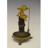 19th century cupid on pedestal