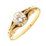 Diamond single stone ring