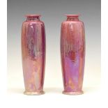 Pair of Ruskin pottery lustre vases