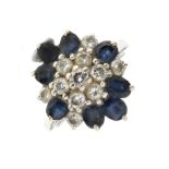 18ct white gold cluster ring