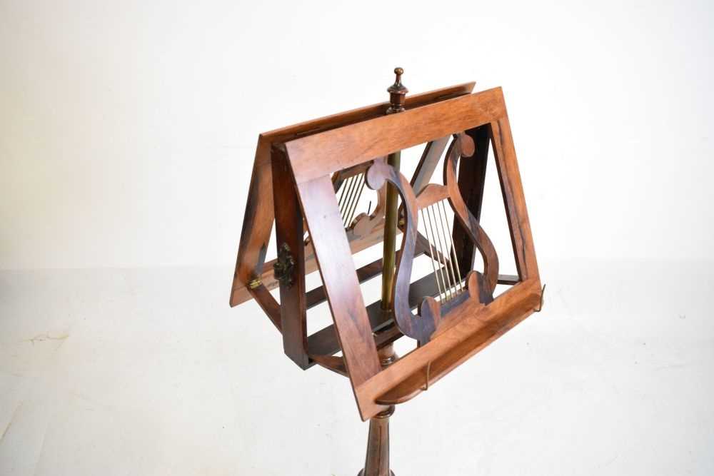 Victorian rosewood duet music stand - Image 3 of 9