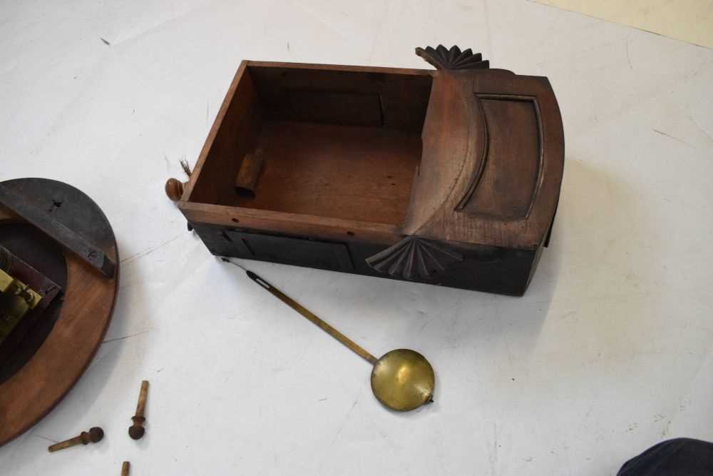 Mid 19th Century mahogany-cased single-fusee drop-dial wall clock - Image 9 of 9