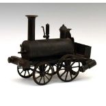 Believed Victorian scratch-built 'Birmingham Dribbler' type model locomotive