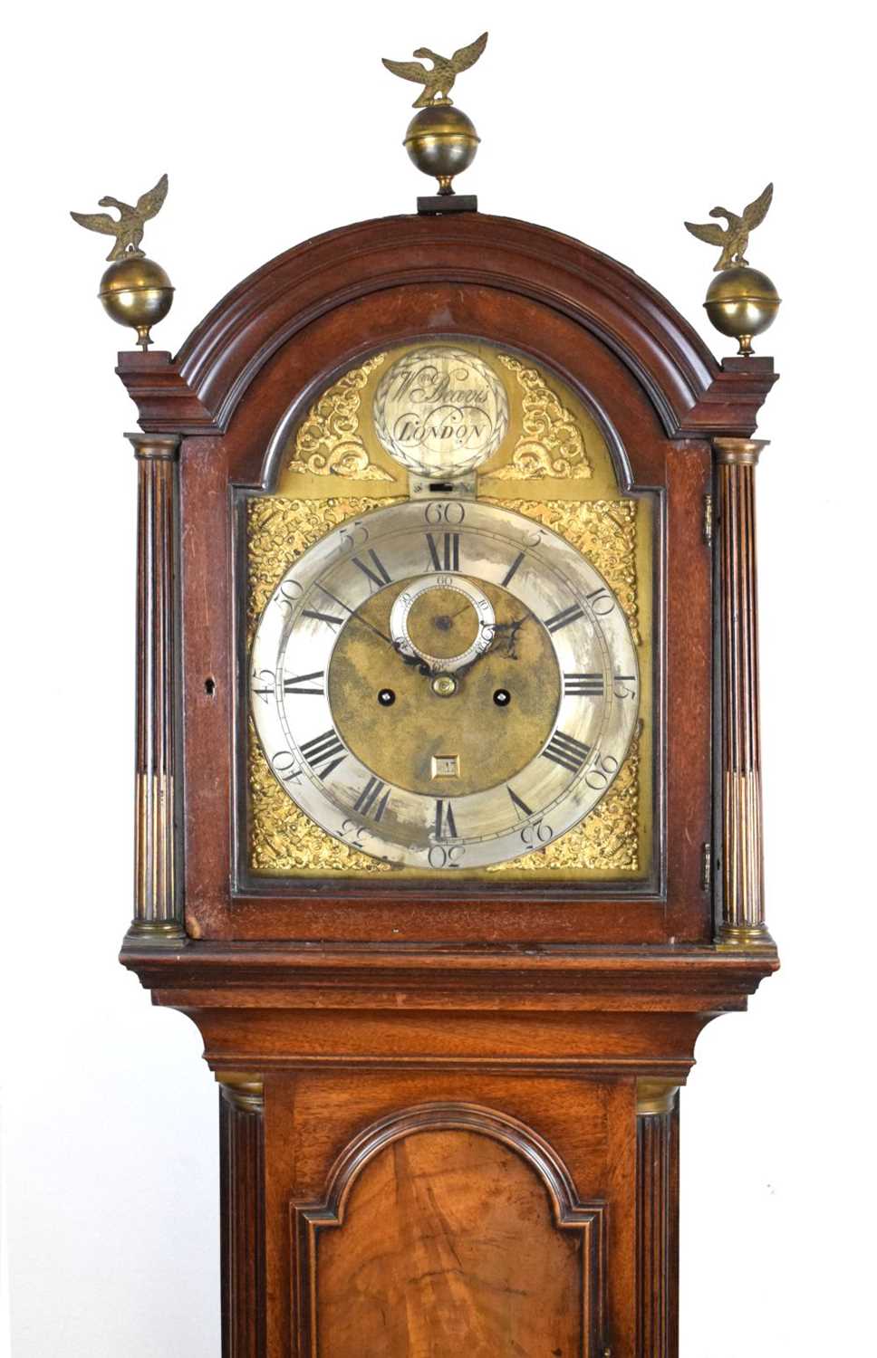 Early George III mahogany-cased 8-day brass dial longcase clock