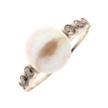 Diamond and pearl ring