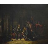 19th Century Oil on Canvas - Interior Civil War scene