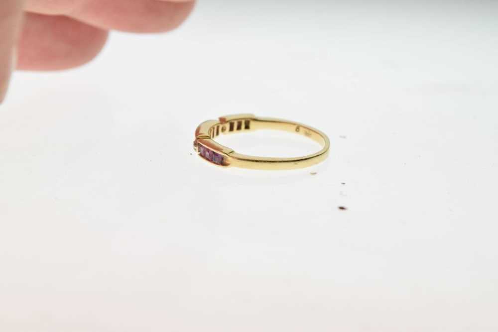 Ruby and diamond half-hoop ring - Image 3 of 6