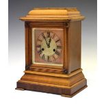 Walnut cased mantel clock