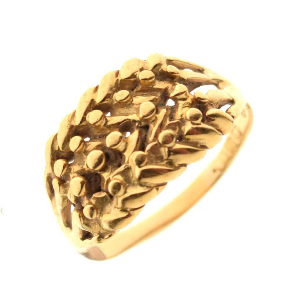 18ct gold wheatsheaf ring