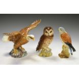 Beswick Bald Eagle 1018, Beswick Kestral 2316 and a