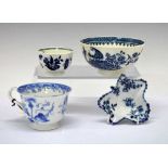 Small collection of 18th Century and later blue and white ceramics