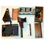 Chess set, metronome and stereoscopic viewer