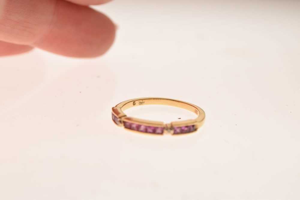 Ruby and diamond half-hoop ring - Image 6 of 6