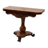 Early Victorian rosewood card table