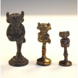 Three metal Cornish Imp seals