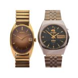 Two vintage wristwatches - Seiko and Orient