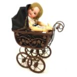 Armand Marsaille doll and dolls pram