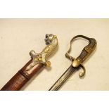 Indian sword and Imperial German sabre.