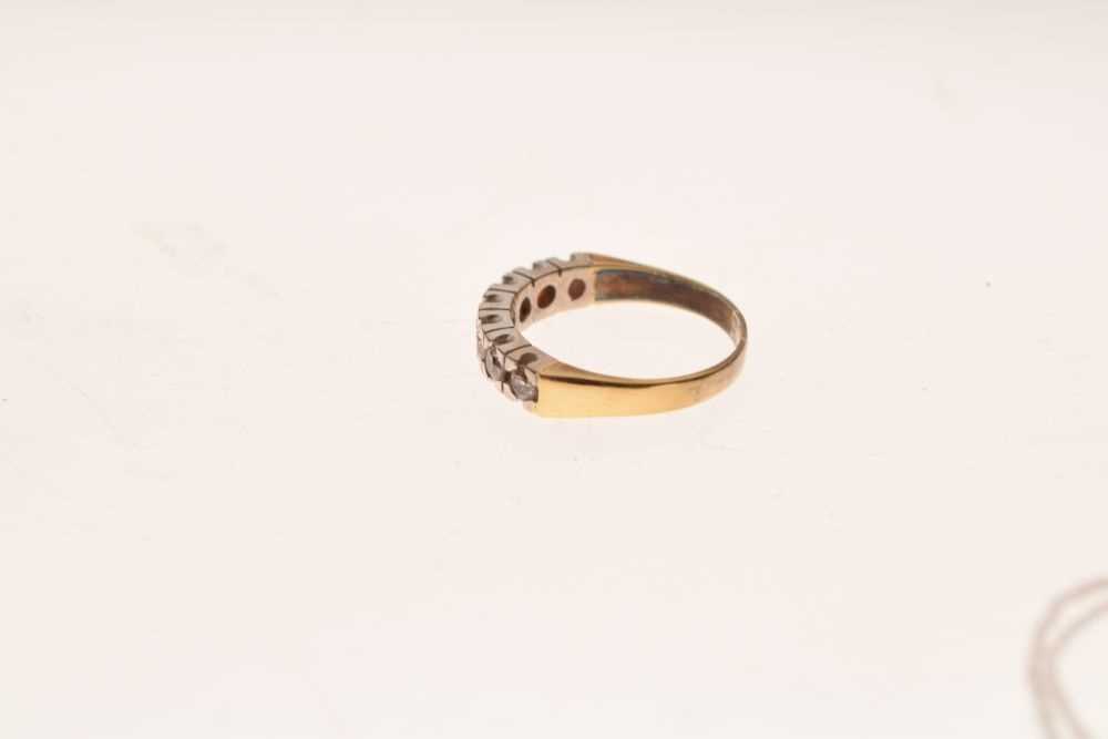 18ct gold half-eternity ring, set seven diamonds - Image 3 of 5