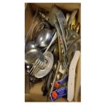 Quantity of plated and other cutlery to include World War II and Weston-super-Mare examples