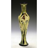 Moorcroft Mystique pattern tall vase of slender form