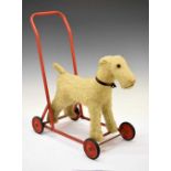 Vintage Chiltern toys push-along dog