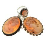 Two cameo brooches