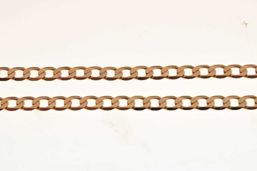 9ct gold curb-link necklace - Image 2 of 4